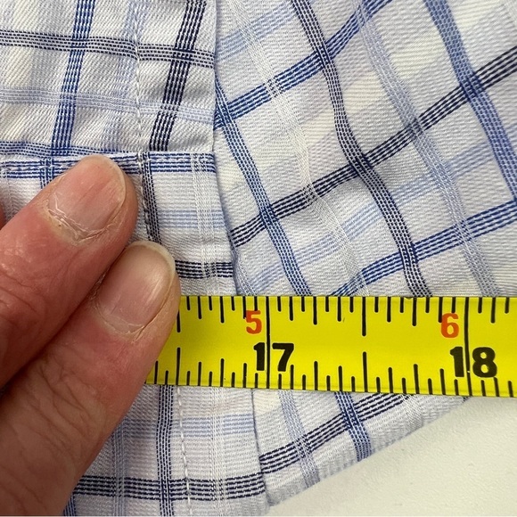 Men's English Laundry Blue Plaid  Button Up Shirt - Picture 11 of 12